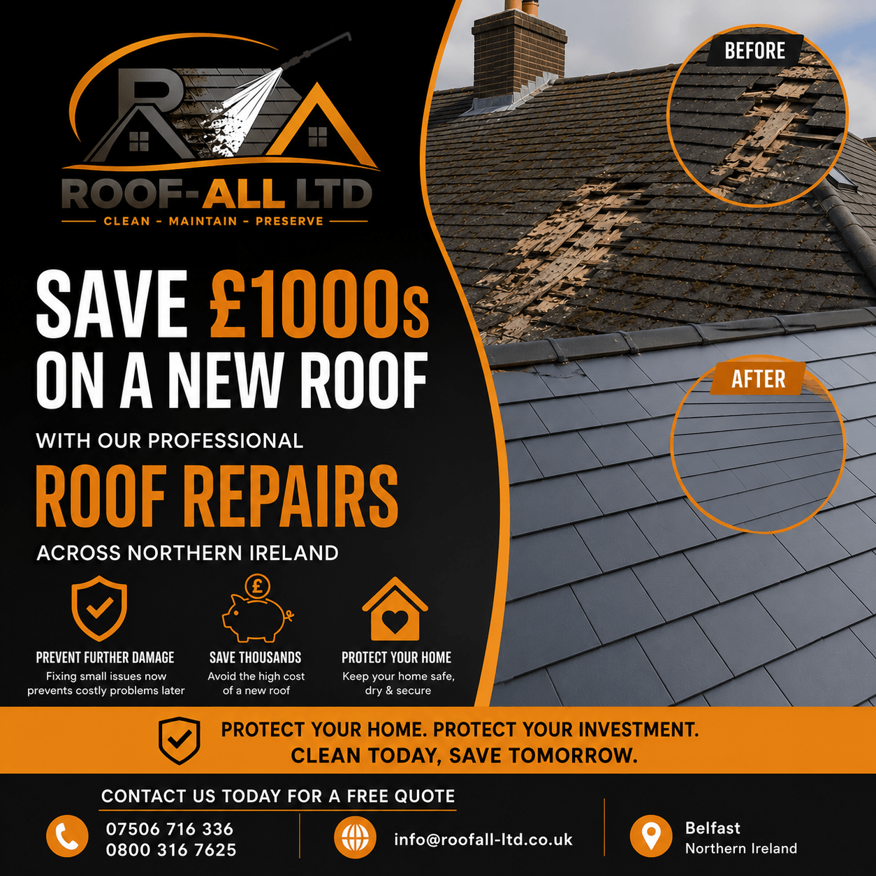 roof repairs northen ireland
